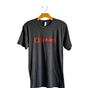 American Apparel Black Tee with Red Logo Medium 10 0500